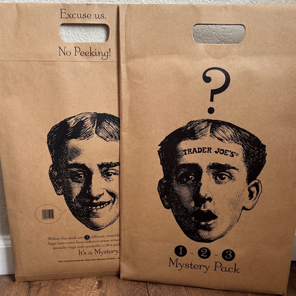 Trader Joe’s Brown Mystery Pack Bag - Set of 2